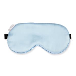 Silk Eye Mask / Sleep Mask - Sky Blue | 25 Momme 100% Mulberry Silk | One Size Fits All With Adjustable Strap | Completely Opaque