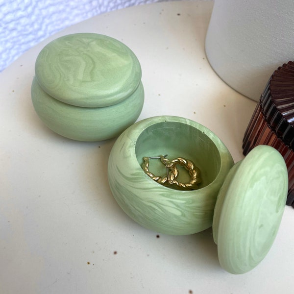 Macaroon Ring Dish with Lid - Custom Colors Eco Friendly