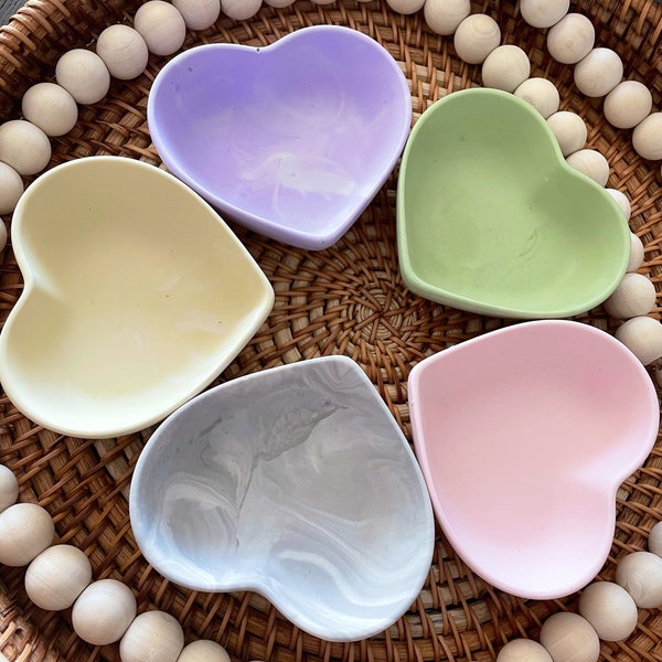 Eco Friendly Heart Ring Dish - Custom Colors