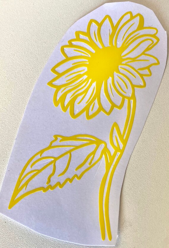 Sunflower Vinyl Car or Laptop Decal Etsy