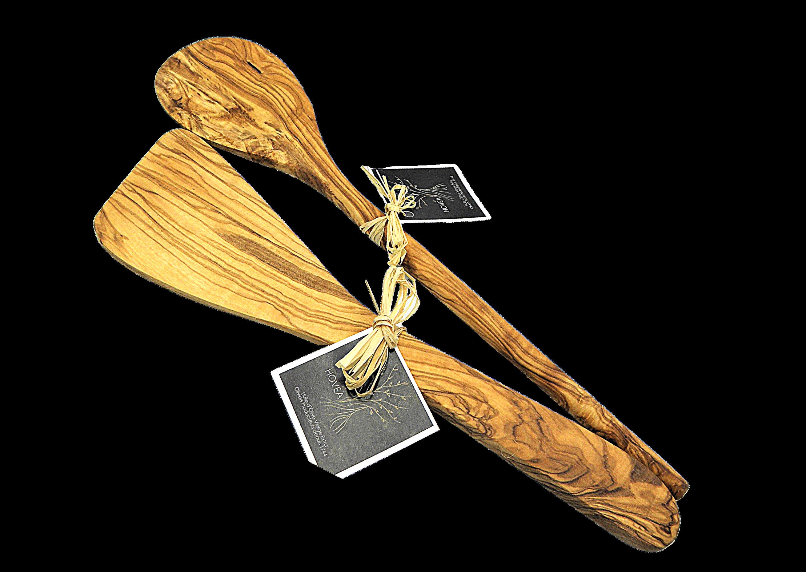 Ensemble de Spatule et Cuillère en Bois d'olivier Pour La Cuisine