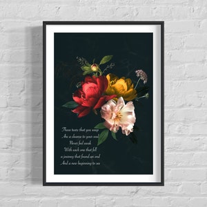 Floral Decor Wall Art | Modern Decor | Quote Art