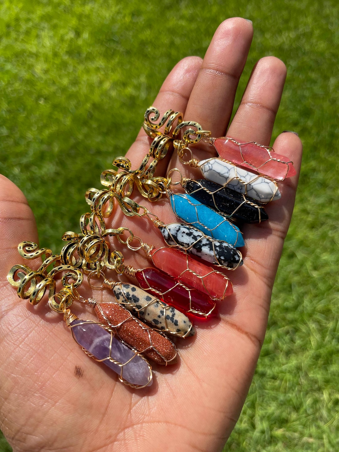 Gold Crystal Hair Accessoriesloc Jewelrybraid Accessories Jewelry for