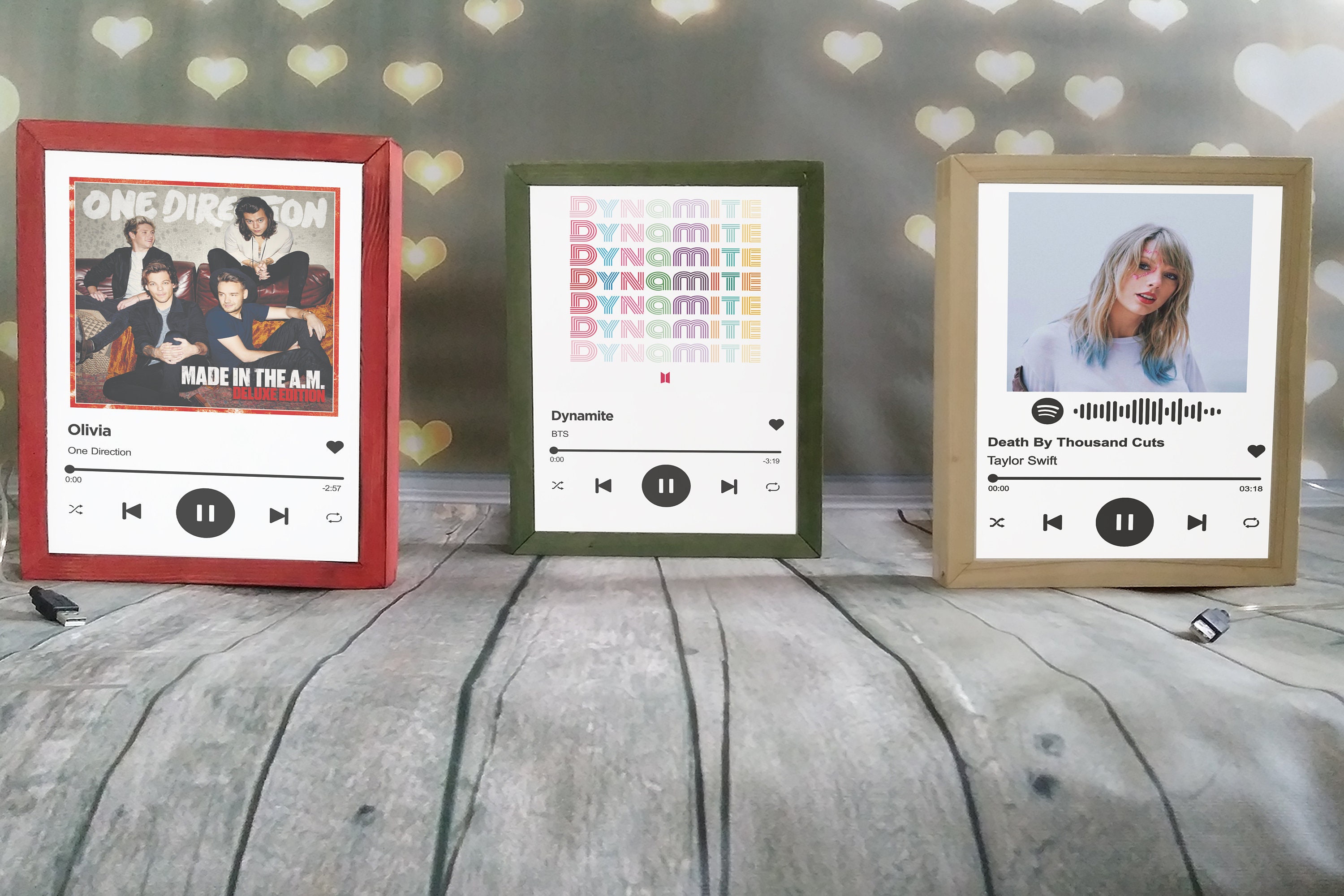 Light up spotify frames Led light framed spotify illuminated Etsy