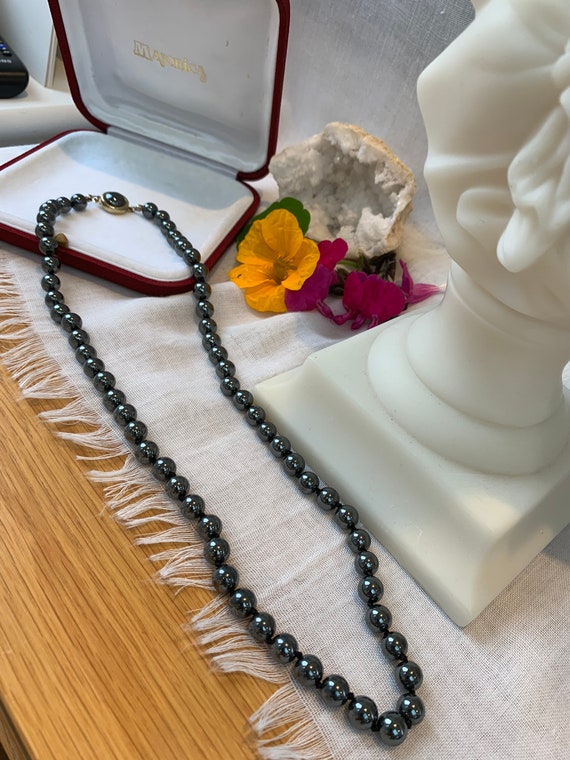 Majorica black pearl necklace deals