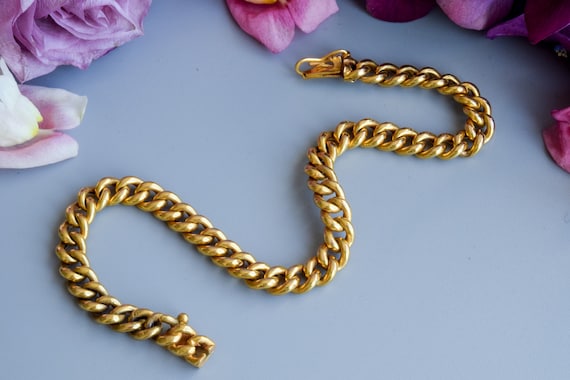 Antique Curb Link Victorian Bracelet 15 and 9 Carat Gold Etsy Ireland