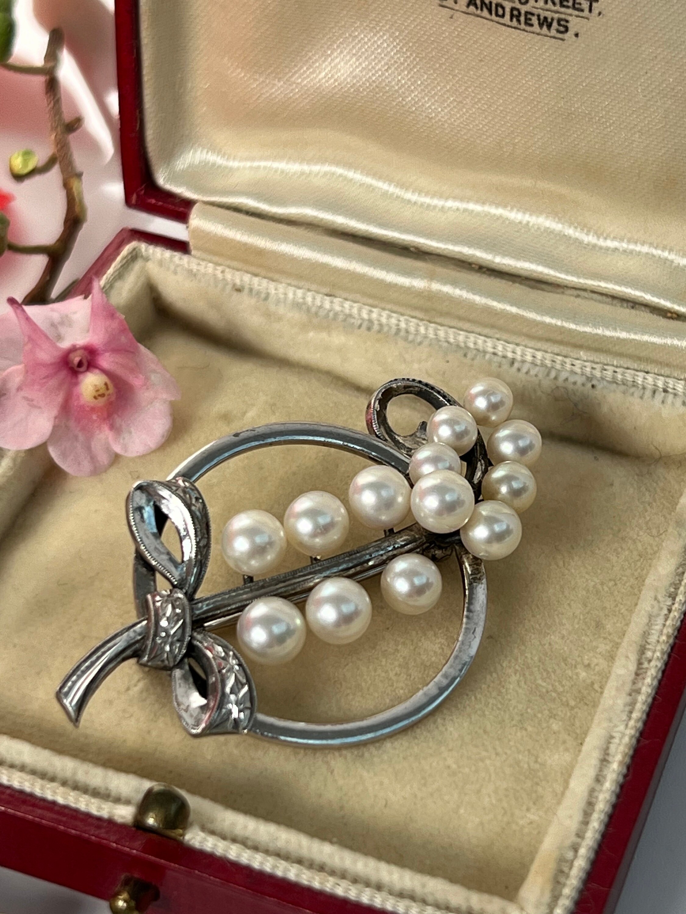 Mikimoto Brooch - Etsy