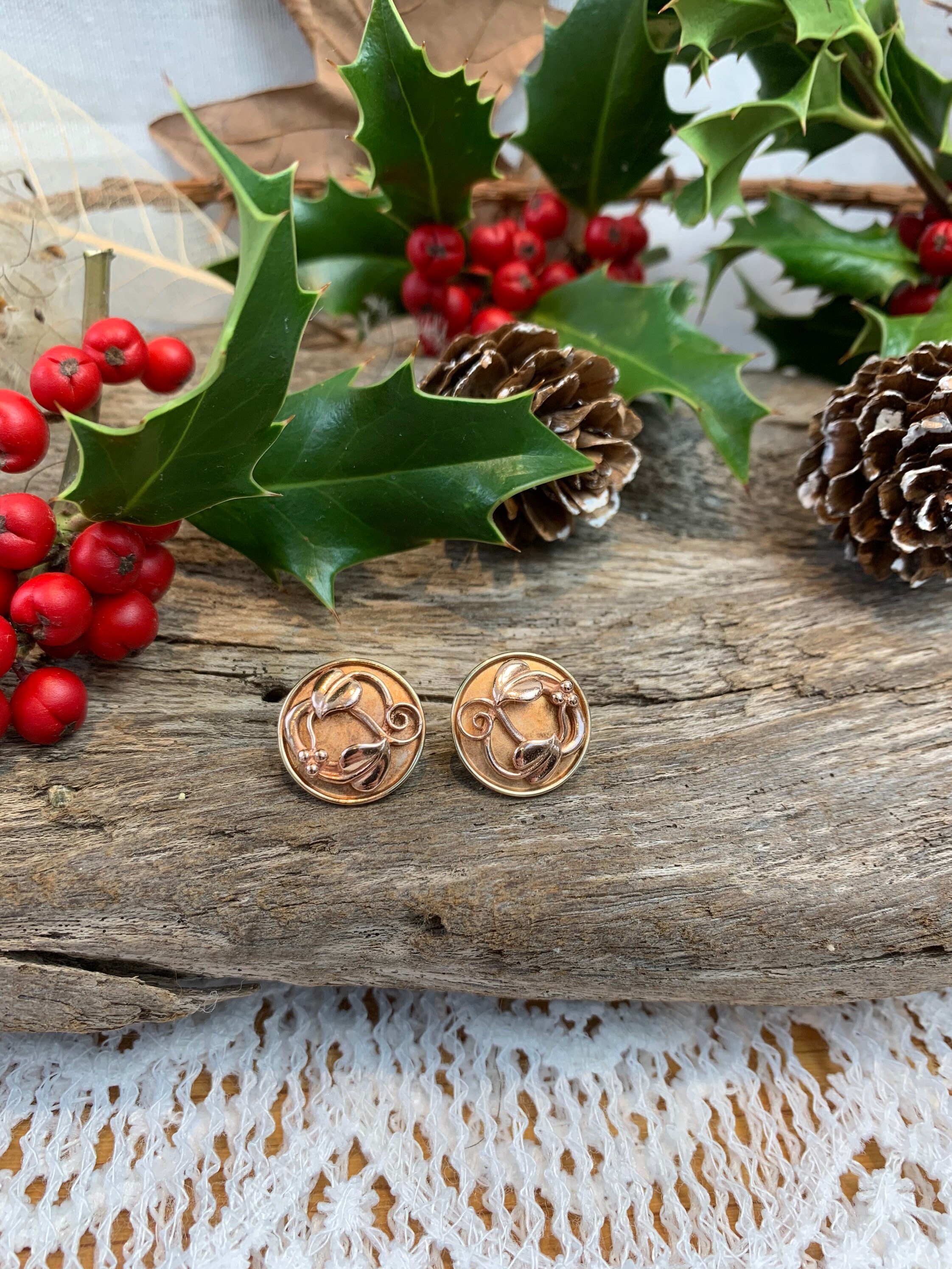 9ct gold christmas earrings deals