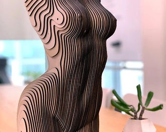 Moderne 3D Schicht Torso - CNC & Laser Cut Digitale Dateien