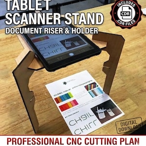 Stativ för CNC-surfplatta/skanner | Dokumenthållare för plywood (digital nedladdning)