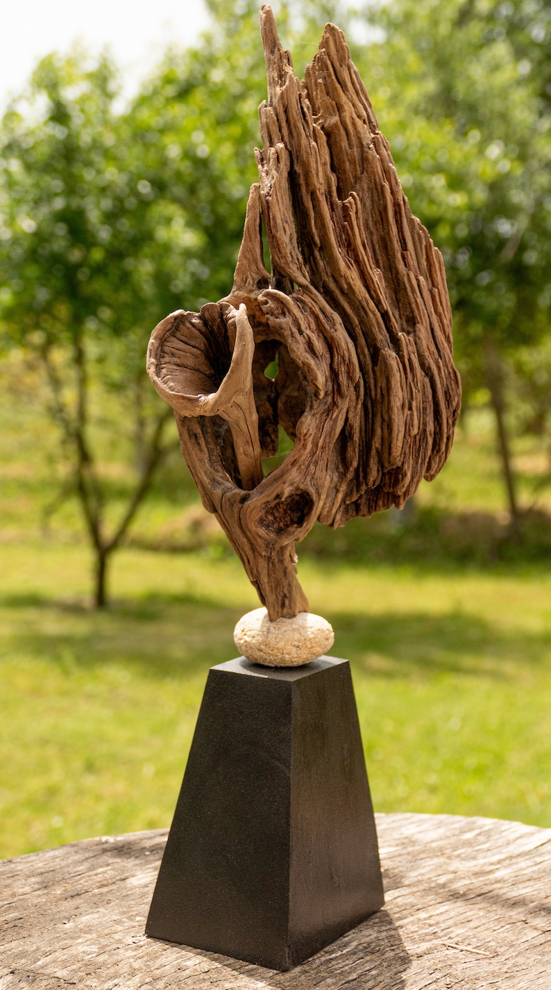 Musical Instrument Driftwood Abstract Artwork Sculpture Etsy