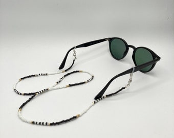 Brillenkette / Sonnenbrillenband / Brillenkordel / Maskenkette / schwarz weiß