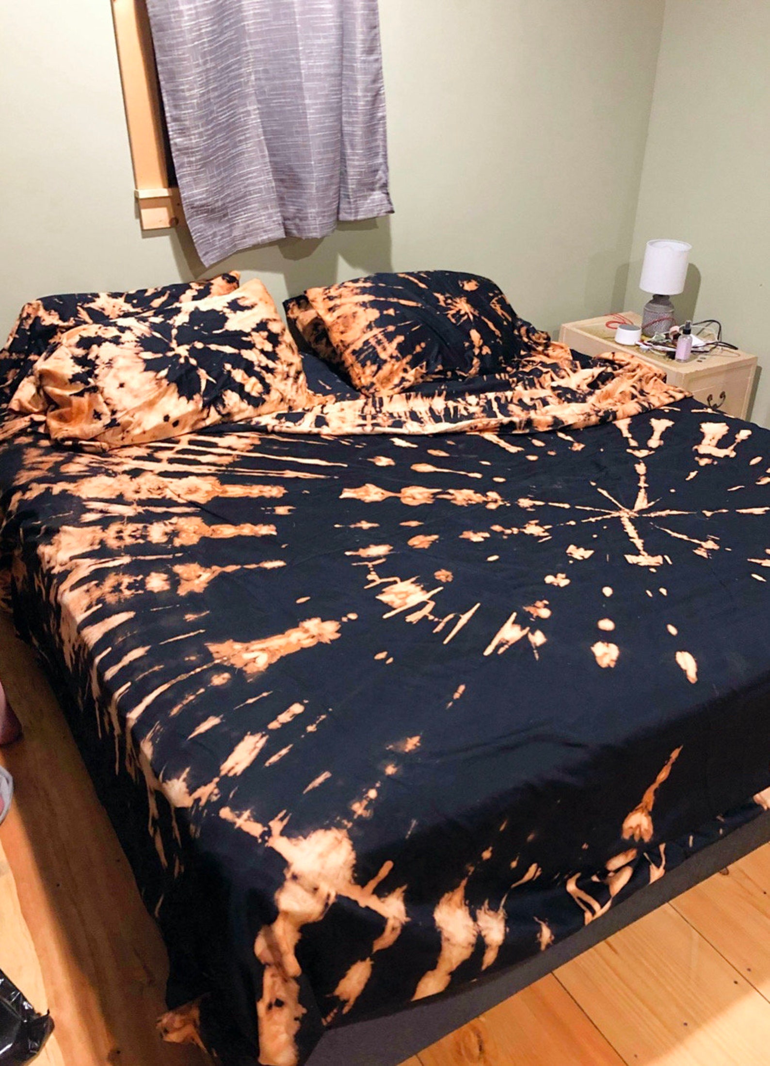 Reverse Tie Dye Duvet Cover Bleached Duvet Cover Duvet Etsy