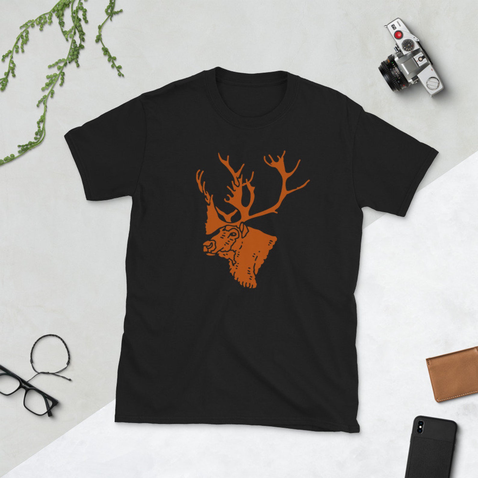Brown Elk T Shirt Elk Portrait Print Elk Head Print Wild Etsy