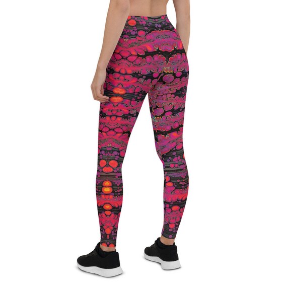 Red Dot Print Yoga Leggings Hot Sexy 