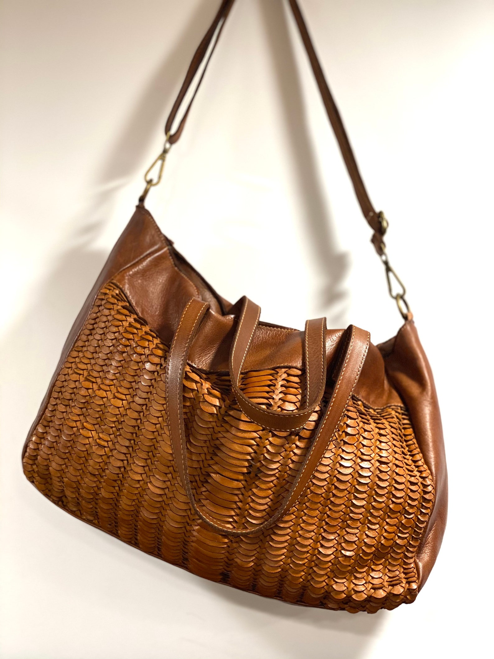 Sac cuir artisanal cuir souple texture exclusive cabas | Etsy