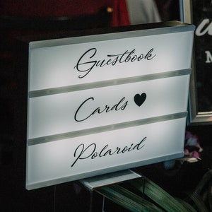 Custom Decal Strips + LightBox - Great for any occasion signs - Weddings, Birthdays, Parties, Bars...You name it!