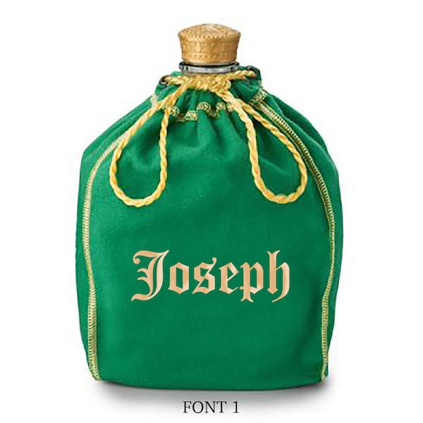 Personalized Green Crown Royal Bag - Makes perfect presents for Party Favors, Bachelor Parties or Birthdays!