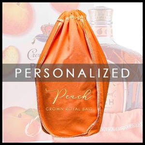 Bolsa de corona real de melocotón personalizada: ¡un regalo perfecto para recuerdos de fiestas, despedidas de soltero o cumpleaños!
