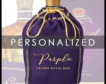 Bolsa de corona real morada personalizada: ¡un regalo perfecto para recuerdos de fiesta, despedidas de soltero o cumpleaños!