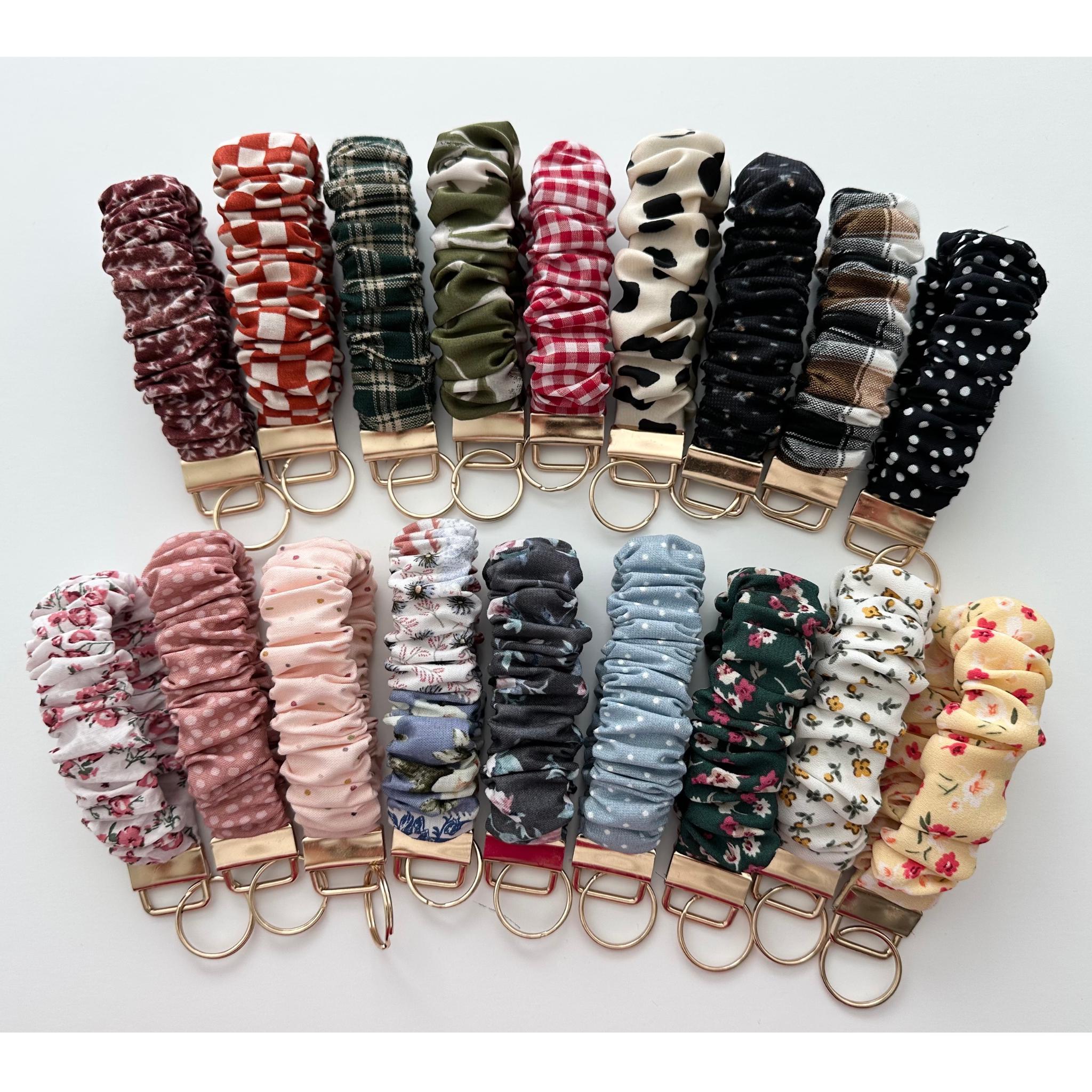 Gift, Scrunchies, Wristlet key chain, Scrunchies Key Fob, Scrunchie Key Chain, Christmas