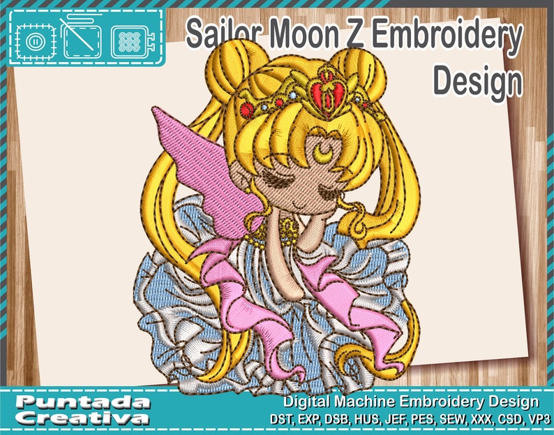 Sailor moon embroidery design princess sailor moon  etsy Sailor moon embroidery design princess sailor moon  etsy