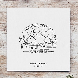 Camping Card Another Year Of Adventures Personalised Birthday Card Custom Anniversary Card Caravan Card Couple Goals Adventure Card
