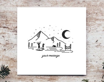 Personalised Paddleboarding Card Custom SUP Card For Outdoorsy Couple Card New Adventure Paddleboard Greetings Card || Choose Your Greeting