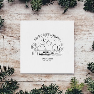 Personalisierte Vanlife-Karte Jubiläumskarte Alles Gute zum Jubiläum Campervan-Karte Benutzerdefinierte Van Life Hochzeitsjubiläumskarte Kundengerechte Karte