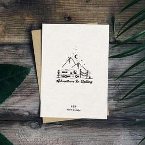 Personalised Motorhome Card Hippie Wedding Card Camping Car Customisable Travel Gift For Couple Goals Travelling Card Vanlife Print