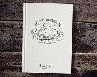 Campervan Journal Let The Adventure Begin Van Life Personalised Campervan Gift For Couple Campervan Accessories Road Trip Notebook