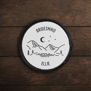 Personalised Bridesmaid Gift Printed Adventure Patch Hen Weekend Bachelorette Party Maid of Honour Proposal Gift Memories Outdoorsy Bride