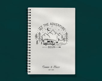 Personalised Campervan Notebook Let The Adventure Begin Van Life Customisable Motorhome Gift - Choose Your Van