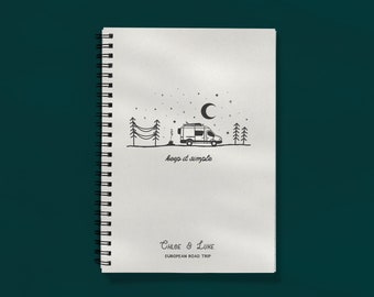 Personalised Camping Notebook Custom Adventure Quote Road Trip Gift Customisable Campervan Gift - Choose Your Camp