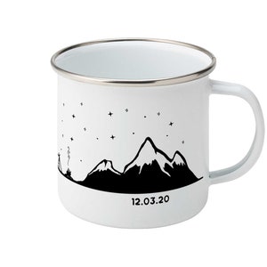 Couples Mug Personalised Outdoor Mug Van Life Gifts Enamel Coffee Mug RV Accessories Outdoorsy Couple Camp Mug image 5
