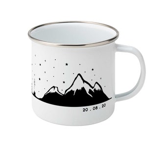 Personalised Vanlife Mug Campervan Enamel Camp Mug Custom Camping Mug For Couples Vanlife Gift Mug RV Accessories Camping Gift image 5