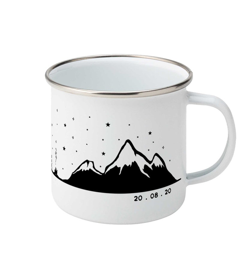 Personalised Vanlife Mug Campervan Enamel Camp Mug Custom Camping Mug For Couples Vanlife Gift Mug RV Accessories Camping Gift 画像 5