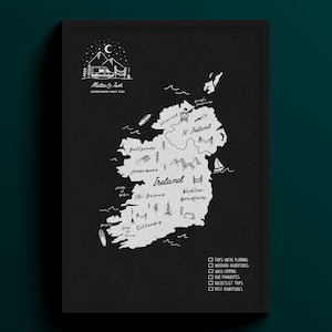 Ireland & Northern Ireland Trip Map Push Pin Travel Map Personalised Camping Gifts Travel Tracker Trip Planner For Outdoorsy Couple