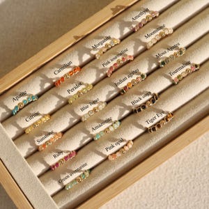 Twisted Crystal Ring, Multicolor Ring, Multi Gemstone Ring, Minimalist Ring, Rings for Women, Personalized Ring, Stacking Rings, Dainty Ring