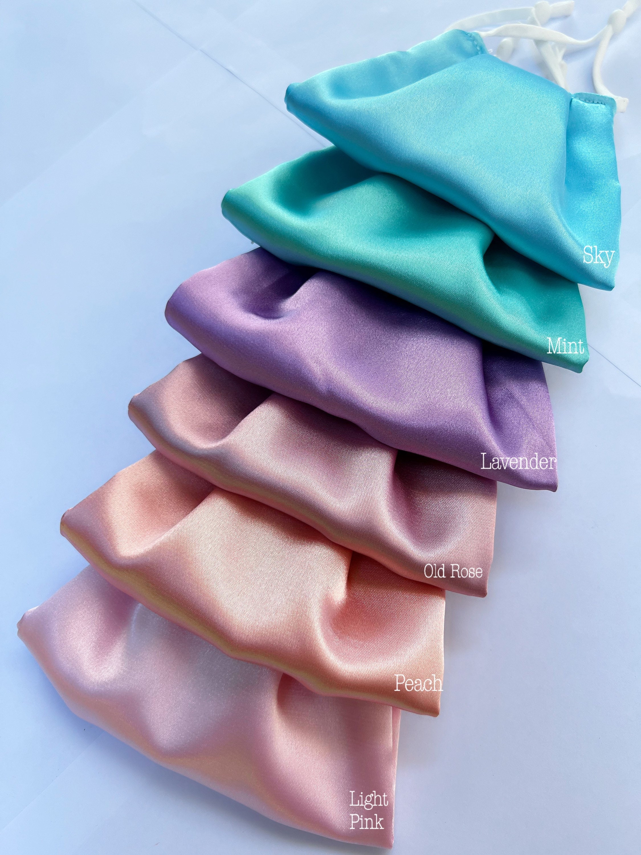 Silk Face Mask Soft Silk Satin Classy Face Masks Wedding Etsy