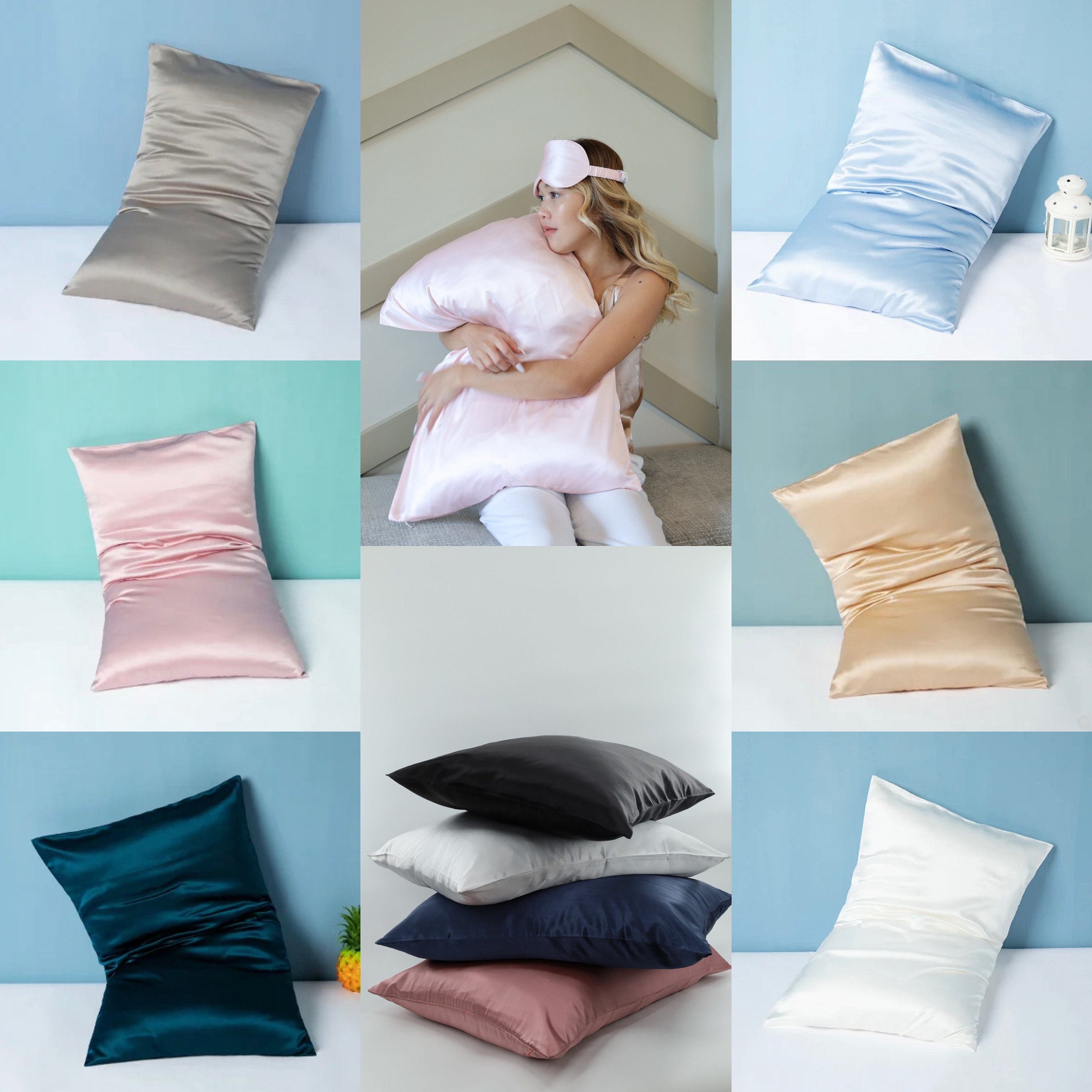 Mulberry Silk Zippered Silk Pillowcases Floral Silk Pillow Cases