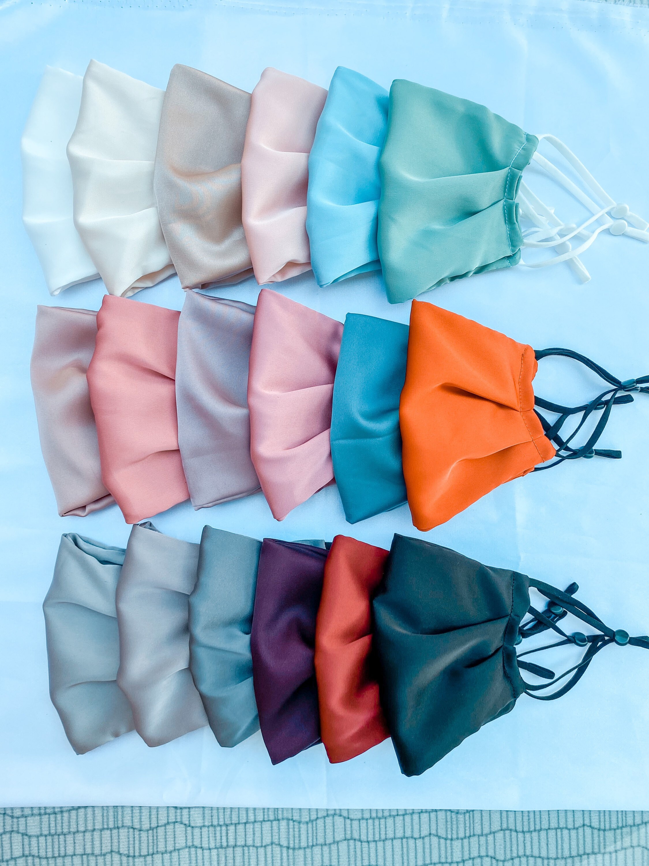 100 Mulberry Silk Face Mask Nose Wire Adjustable Strap Etsy