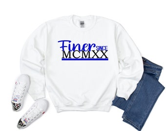 Finer Since 1920 | MCMXX| Z Phi B | Roman Numeral | Zeta Phi Bet | Sorority | Greek | Sweatshirt | Hoodie