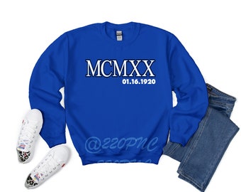 Roman Outline MCMXX 1920 | Z Phi B | Roman Numeral | Zeta Phi Bet | Sorority | Greek | Sweatshirt | Hoodie