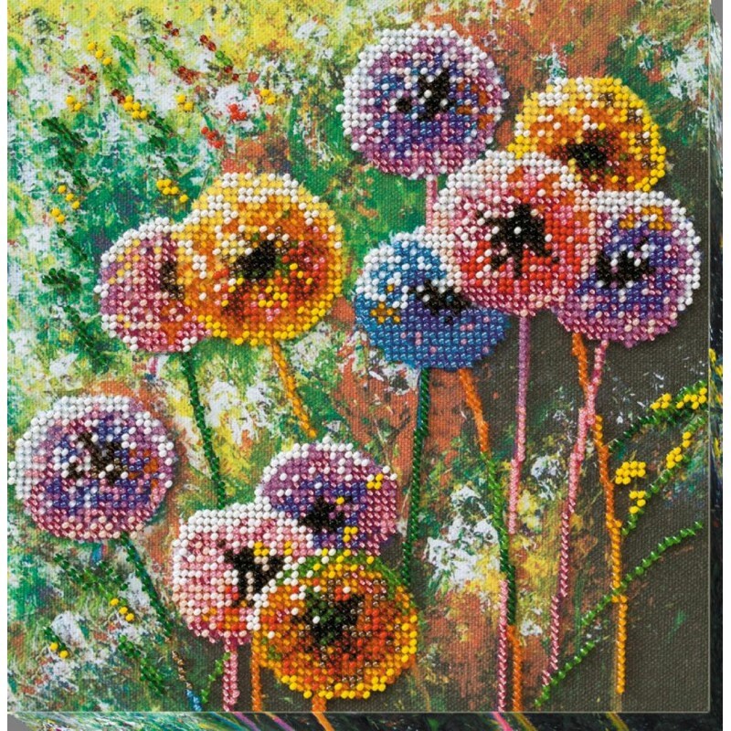 Beaded Flowers DIY Bead Embroidery Kit Hand Embroidery Bead Etsy
