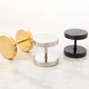 Pendientes GRABADOS Tapones falsos PERSONALIZABLES Tapones de calibre personalizables Unisex Amistad Parejas Idea de regalo