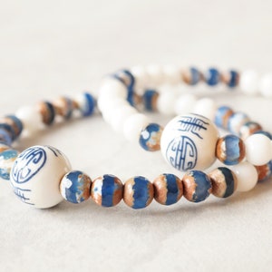 Partner bracelet friendship bracelet individual Mala bracelet Dzi beads Agate bead bracelet Ceramic Tibet Yoga Boho bracelet gift couple