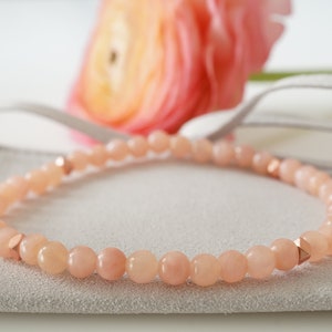 Bracelet Jade Gemstone Pearl Bracelet Friendship Bracelet Rose Gold Plated Gift Girlfriend