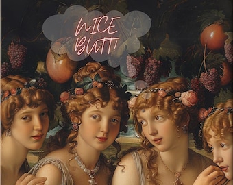 Funny Vintage Ladies Wine Art Print, Powder Room Decor (Digital Download)