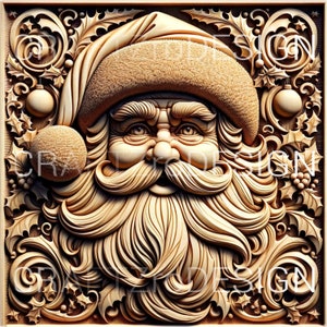 Sinterklaas 1 | Laserbrand PNG | 3D illusie | Graveren | Laserklaar | Lightburn-bestand | Digitaal ontwerpbestand | Kerstmis - Winterliefde